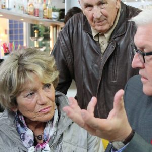 Frank-Walter Steinmeier bei seinem Besuch im Brunnencenter